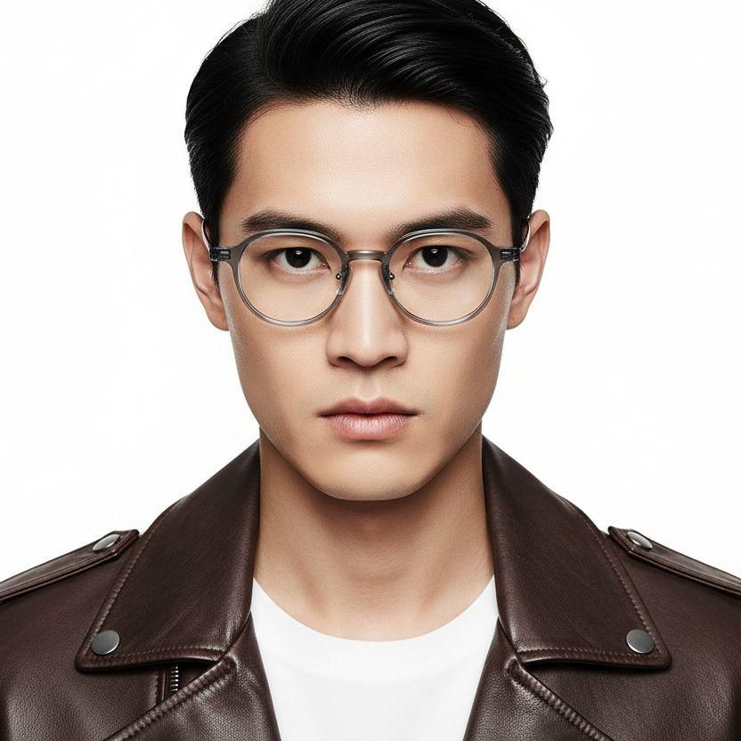 Oval Gray Titanium Glasses #BS2419-0093