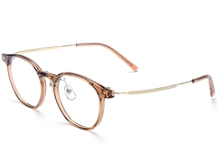 Oval Brown Titanium Glasses #BS2419-0095