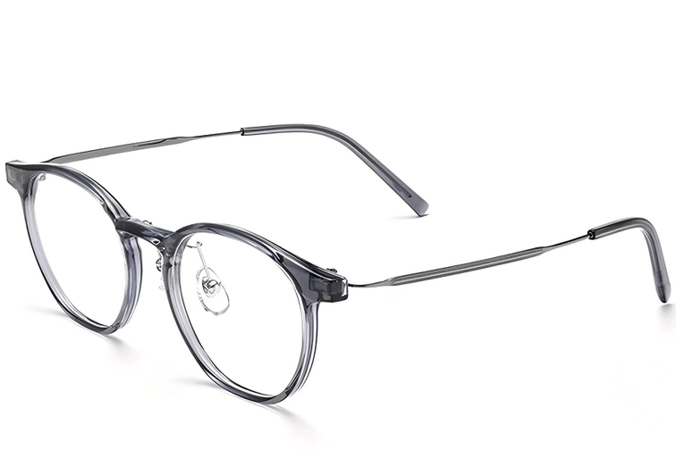 Oval Gray Titanium Glasses #BS2419-0096
