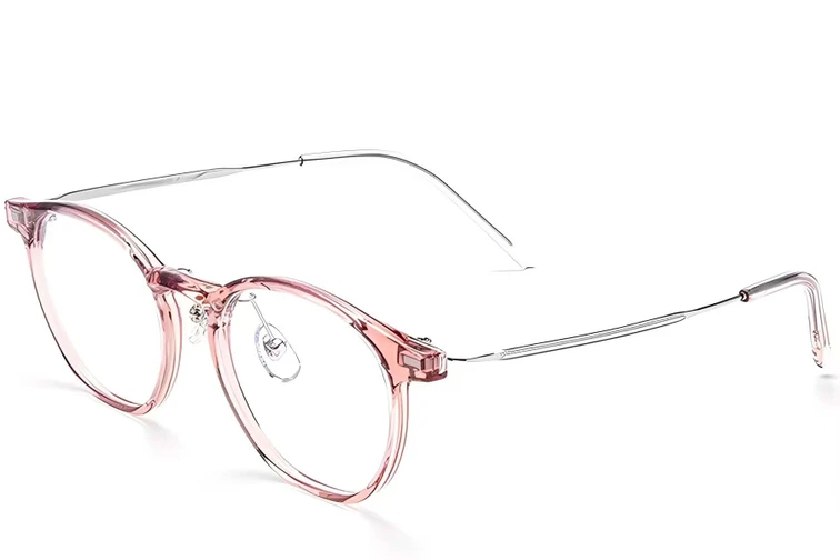 Occhiali ovali in titanio rosa #BS2419-0097