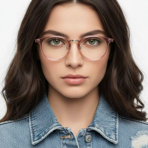 Oval Pink Titanium Glasses #BS2419-0097