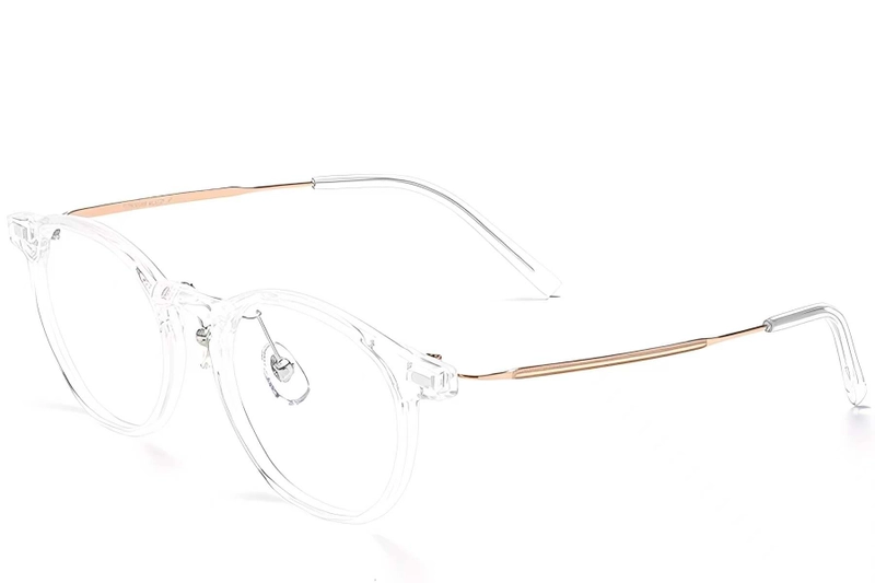 Oval Transparent Titanium Glasses #BS2419-0098
