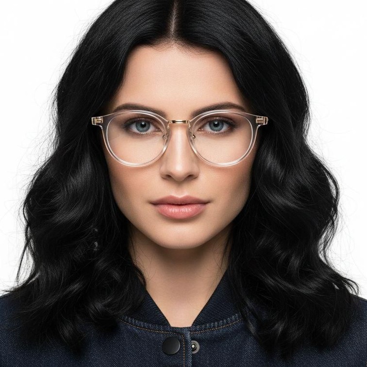 Ovale, transparente Titanbrille #BS2419-0098