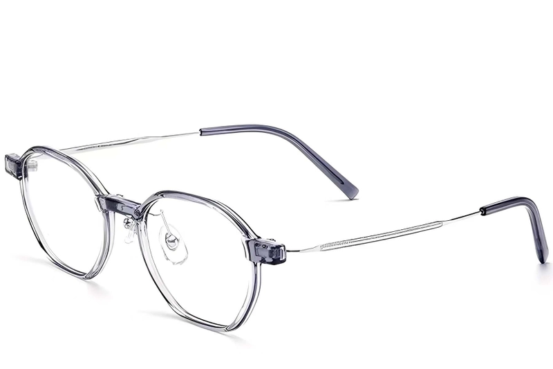 Lunettes géométriques en titane gris #BS2419-0100