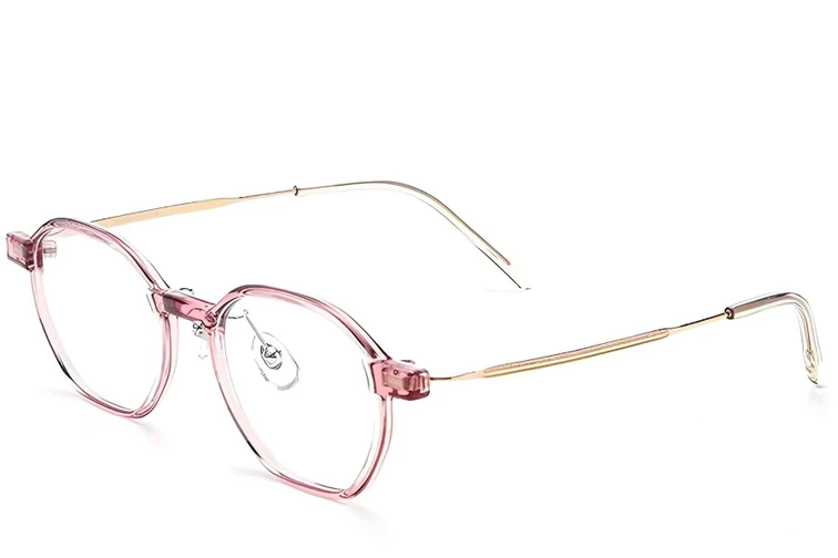Geometric Pink Titanium Glasses #BS2419-0101