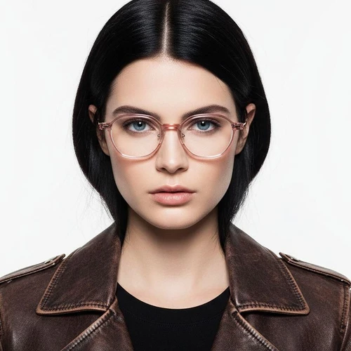 Geometric Pink Titanium Glasses #BS2419-0101