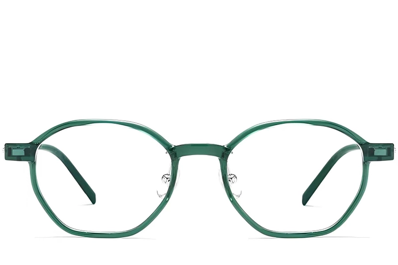 Geometric Green Titanium Glasses #BS2419-0104
