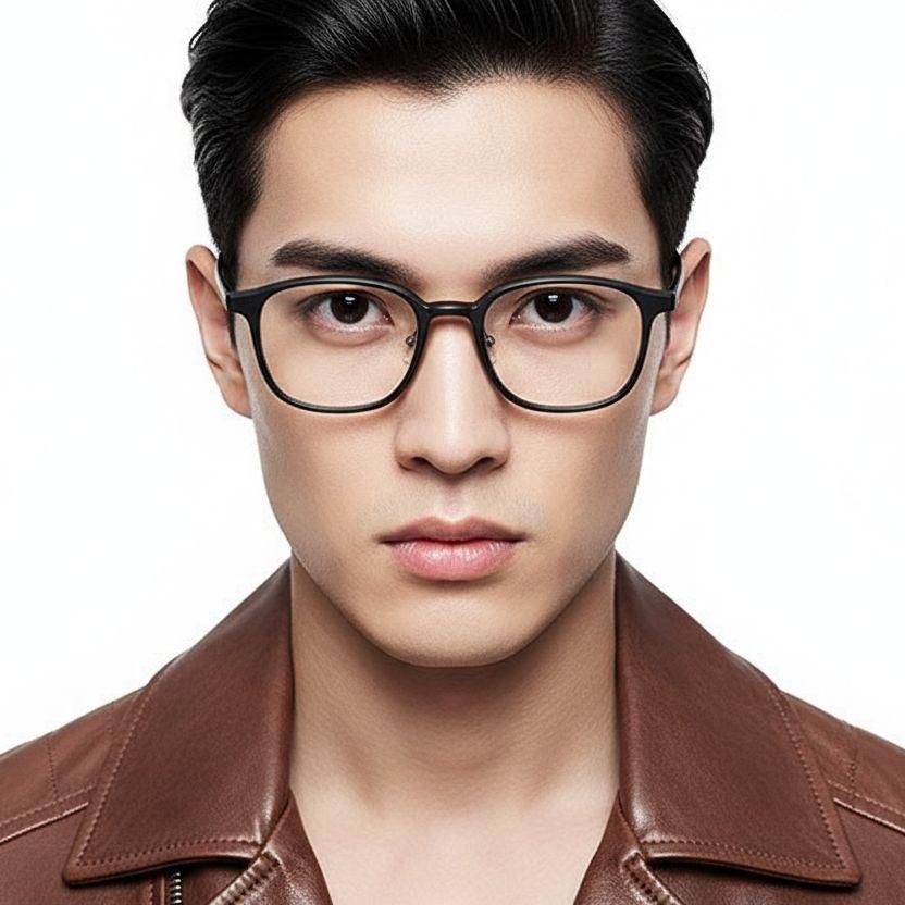 Rectangular Black Titanium Glasses #BS2419-0110