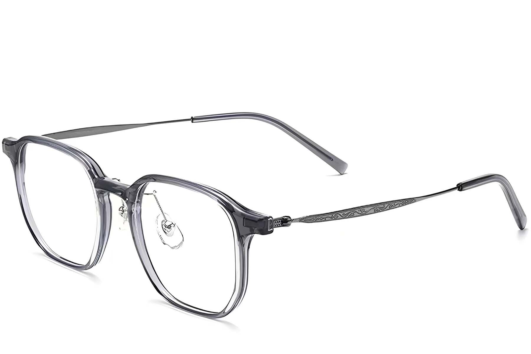 Rectangular Gray Titanium Glasses #BS2419-0112