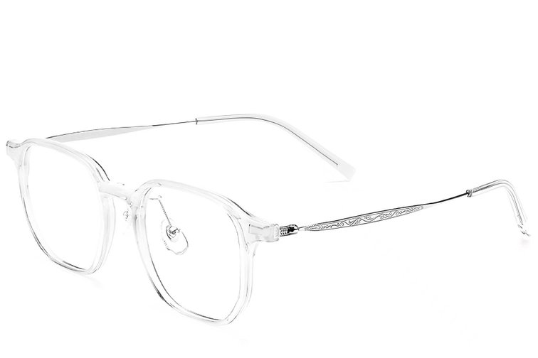 Gafas rectangulares transparentes de titanio #BS2419-0113