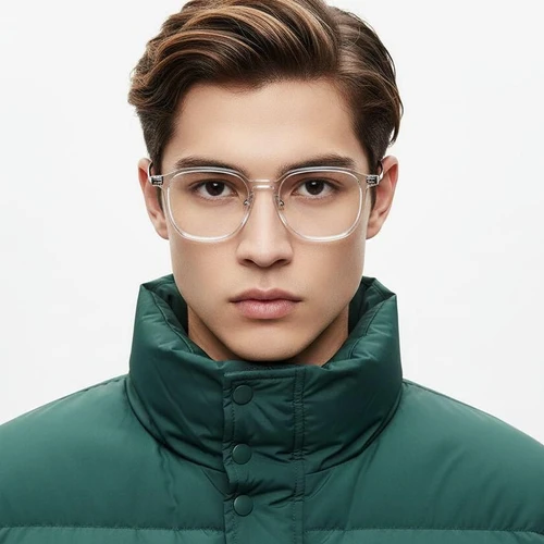 Rectangular Transparent Titanium Glasses #BS2419-0113