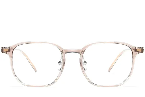 Lunettes rectangulaires en titane rose #BS2419-0116
