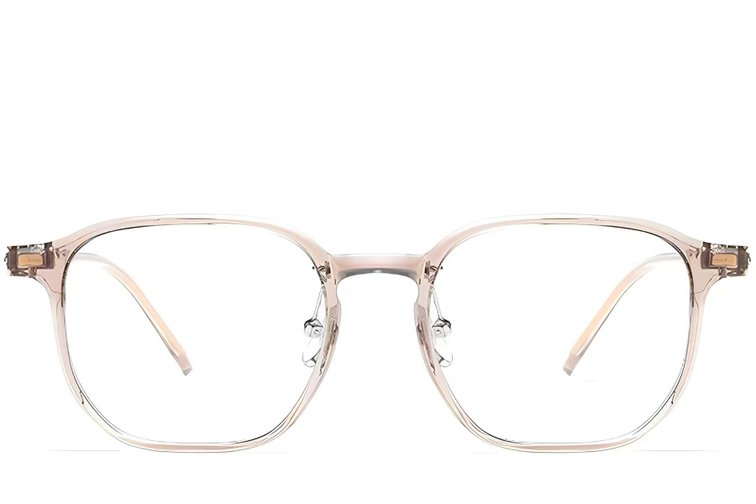 Gafas rectangulares de titanio rosa #BS2419-0116
