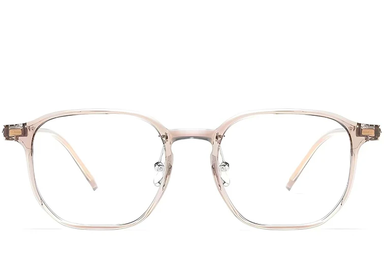 Occhiali rettangolari in titanio rosa #BS2419-0116