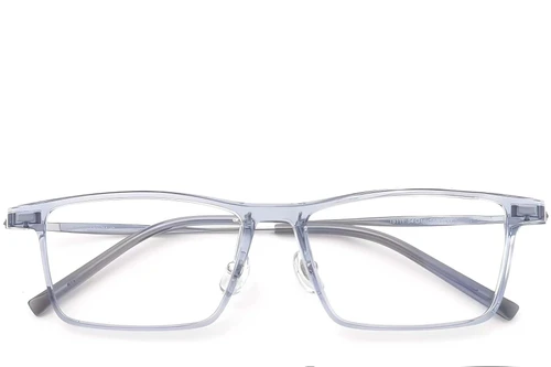 Gafas rectangulares de titanio azul #BS2419-0119