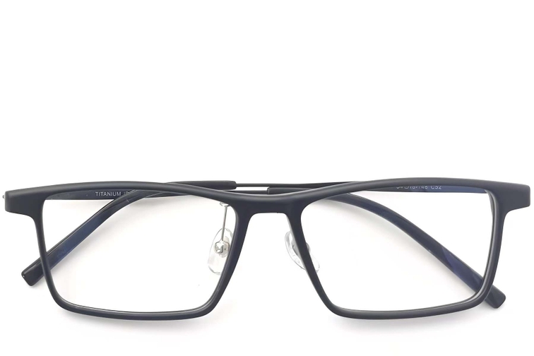 Rectangular Black Titanium Glasses #BS2419-0121