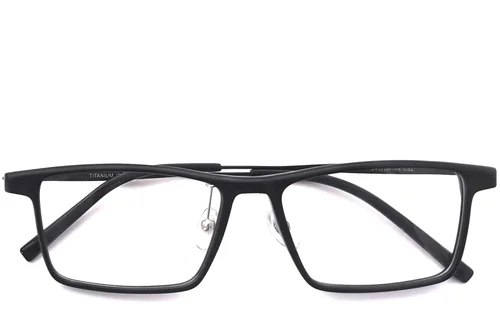 Rectangular Black Titanium Glasses #BS2419-0121