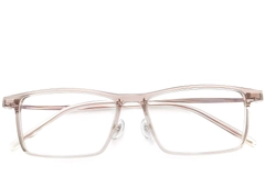 Rectangular Brown Titanium Glasses #BS2419-0122