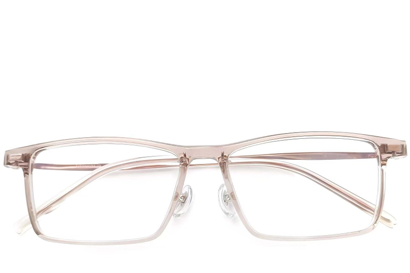 Rectangular Brown Titanium Glasses #BS2419-0122