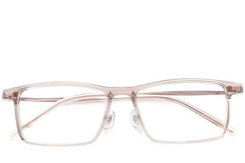 Lunettes rectangulaires en titane brun #BS2419-0122
