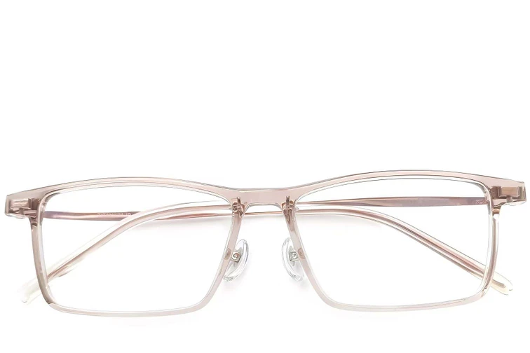 Lunettes rectangulaires en titane brun #BS2419-0122