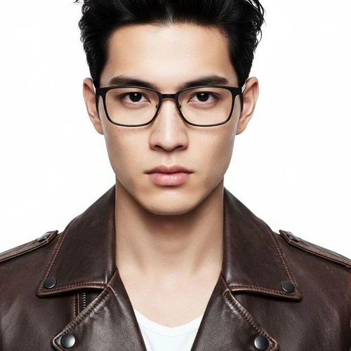 Rectangular Black Titanium Glasses #BS2419-0126