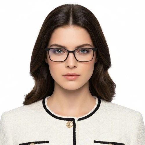 Rectangular Black Titanium Glasses #BS2419-0127