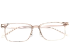 Lunettes rectangulaires en titane brun #BS2419-0128