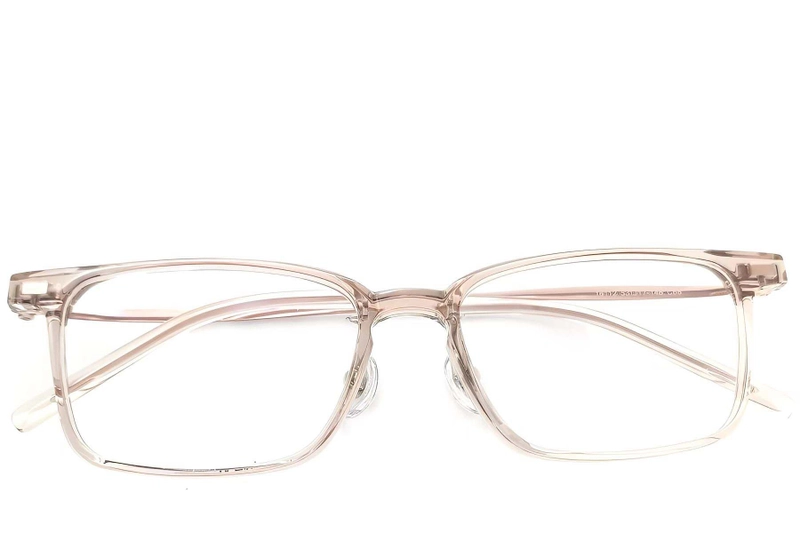 Lunettes rectangulaires en titane brun #BS2419-0128