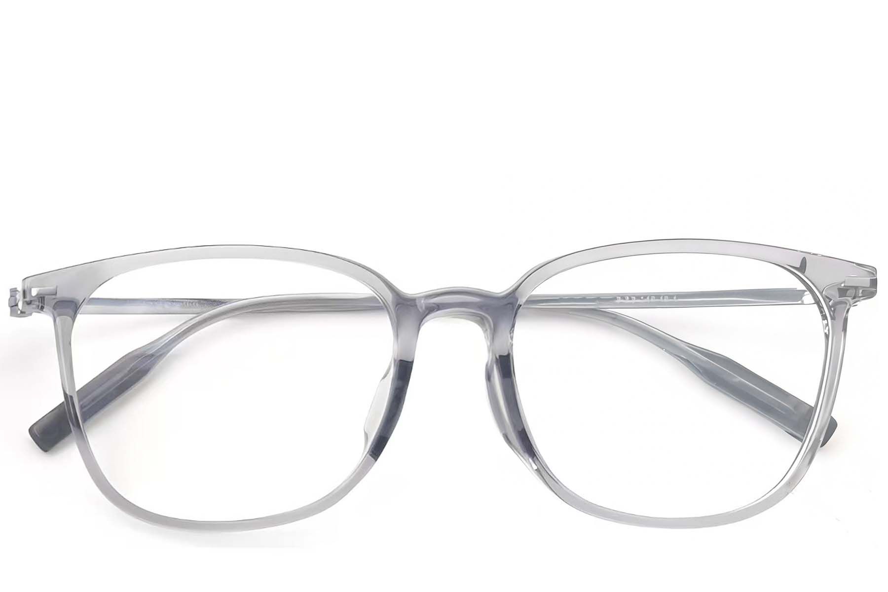 Rectangular Gray Titanium Glasses #BS2419-0131