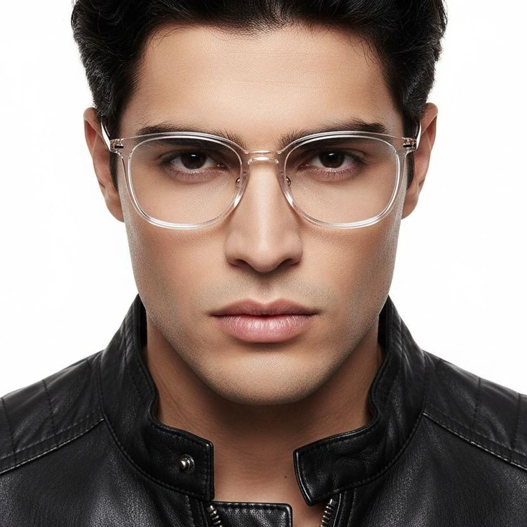 Rectangular Transparent Titanium Glasses #BS2419-0132
