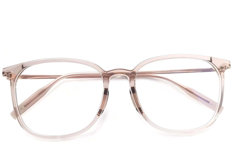 Rectangular Brown Titanium Glasses #BS2419-0133