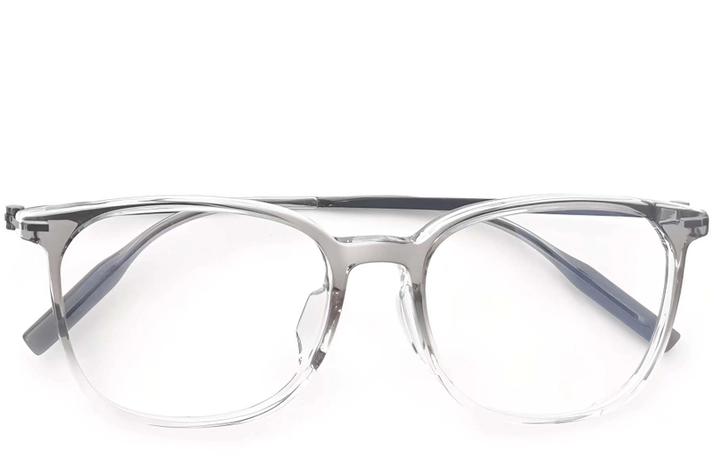 Rectangular Gray Titanium Glasses #BS2419-0134
