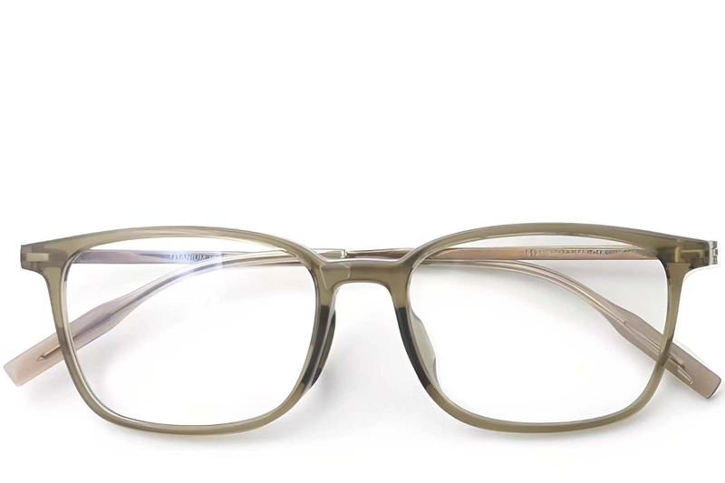 Rectangular Green Titanium Glasses #BS2419-0135