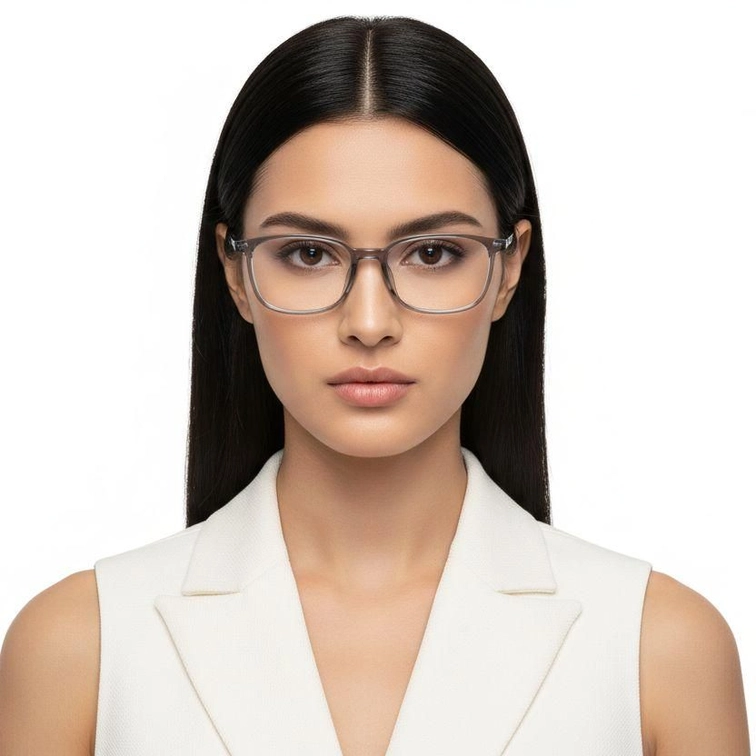 Gafas rectangulares de titanio gris #BS2419-0138