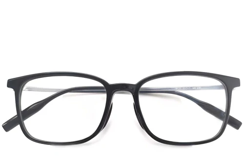 Gafas rectangulares de titanio negro #BS2419-0139