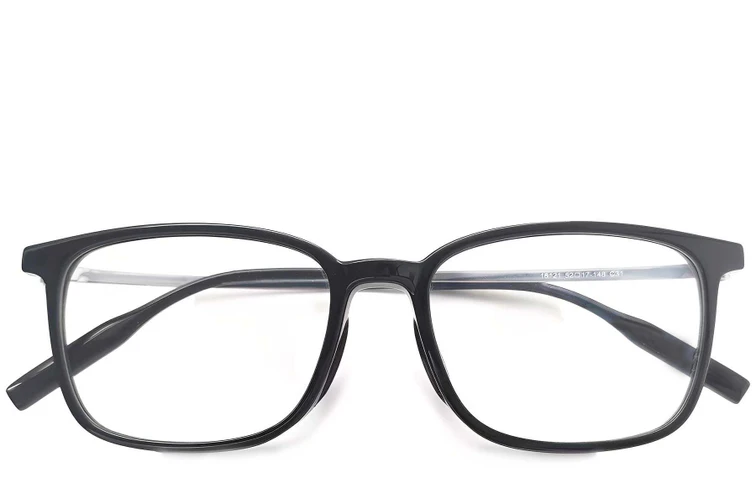 Occhiali rettangolari in titanio nero #BS2419-0139