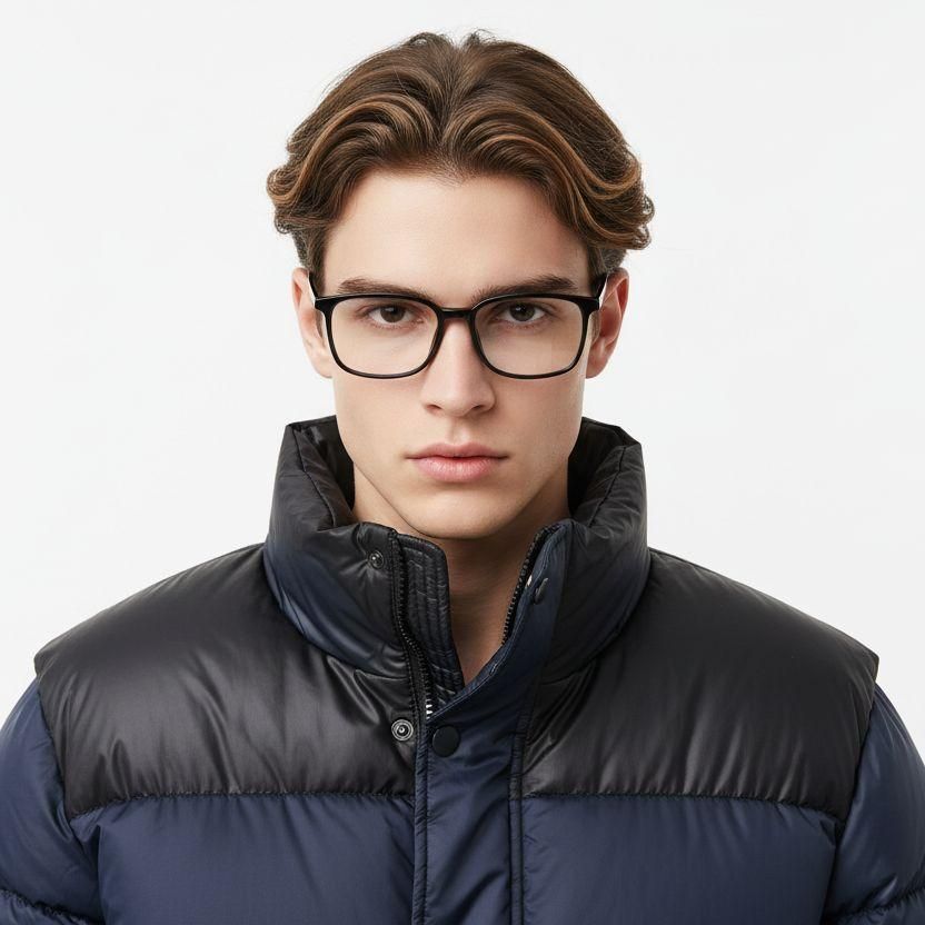 Rectangular Black Titanium Glasses #BS2419-0139