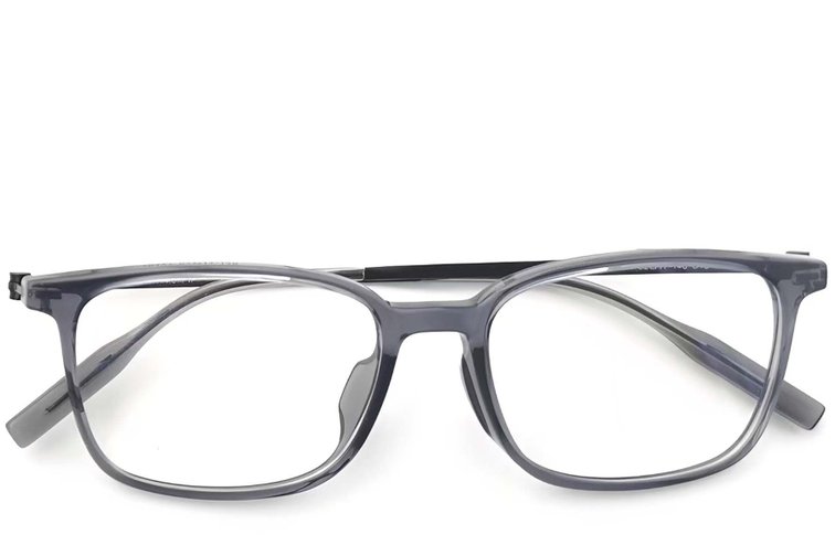 Gafas rectangulares de titanio gris #BS2419-0140