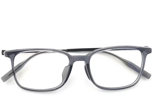 Rectangular Gray Titanium Glasses #BS2419-0140