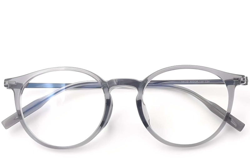 Oval Gray Titanium Glasses #BS2419-0142