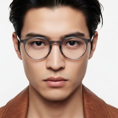 Oval Gray Titanium Glasses #BS2419-0142