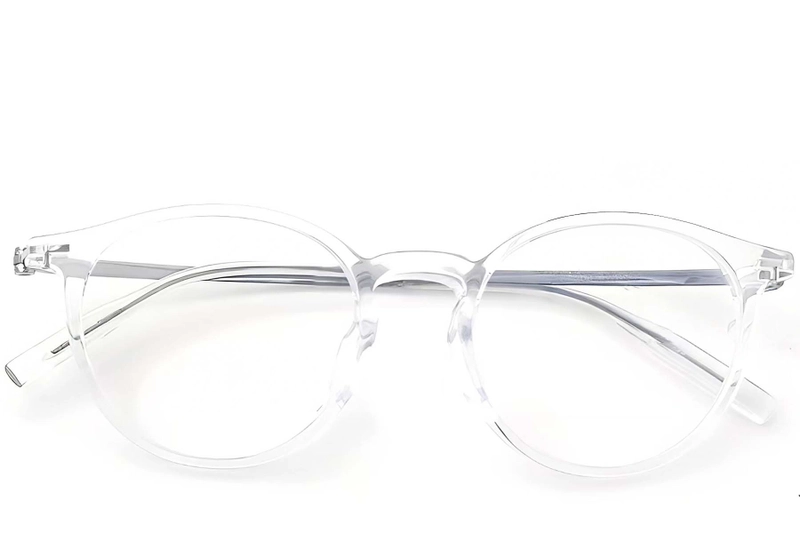 Oval Transparent Titanium Glasses #BS2419-0144