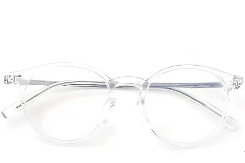 Lunettes ovales transparentes en titane #BS2419-0144