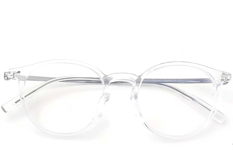 Gafas de titanio ovaladas transparentes #BS2419-0144