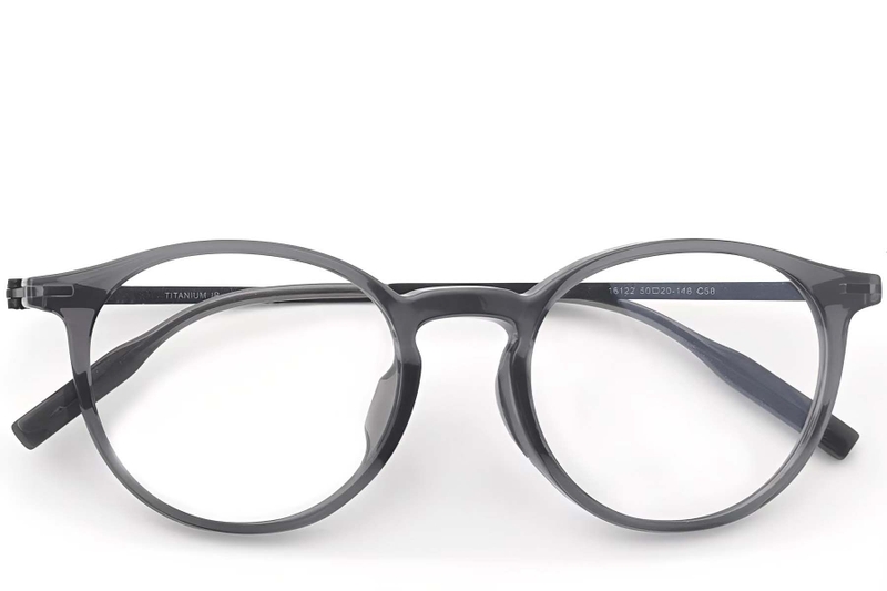 Oval Gray Titanium Glasses #BS2419-0145