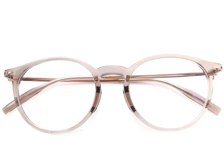 Oval Pink Titanium Glasses #BS2419-0146