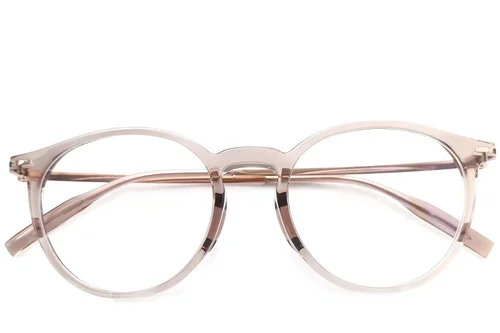 Lunettes ovales en titane rose #BS2419-0146