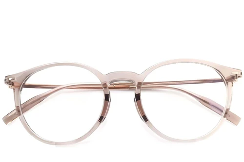 Oval Pink Titanium Glasses #BS2419-0146
