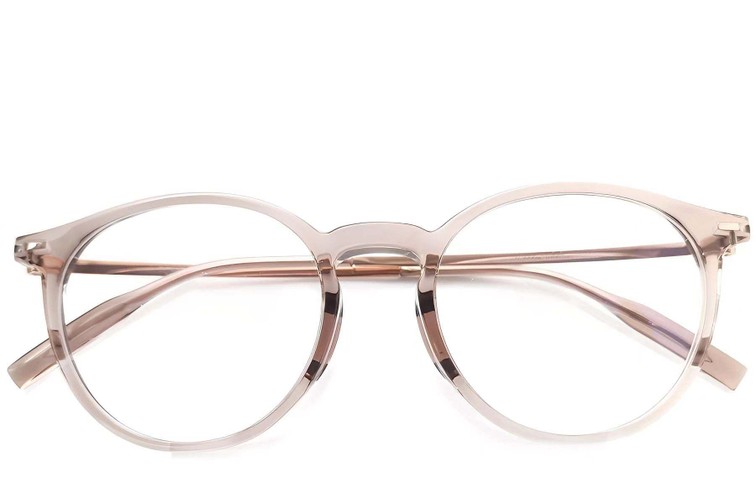 Occhiali ovali in titanio rosa #BS2419-0146